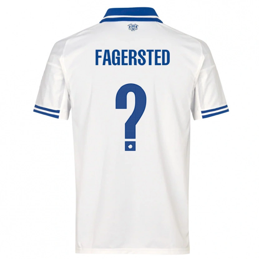 Danxen Kinder Johan Fagersted #0 Weiß Blau Heimtrikot Trikot 2025/26 T-Shirt