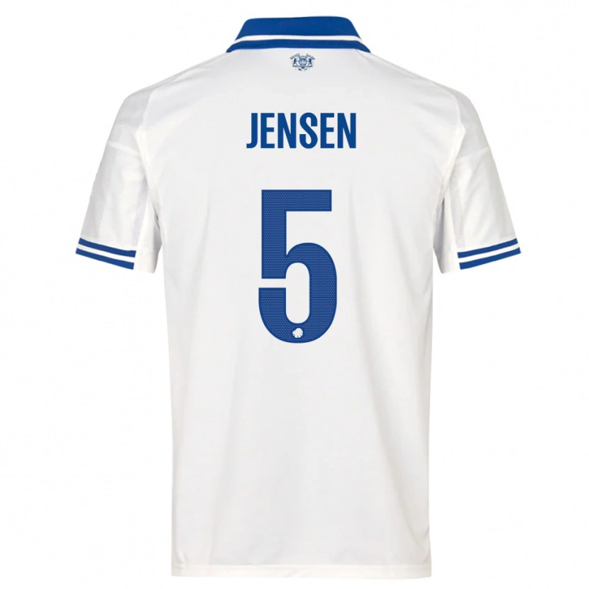 Danxen Kinder Emma Jensen #5 Weiß Blau Heimtrikot Trikot 2025/26 T-Shirt