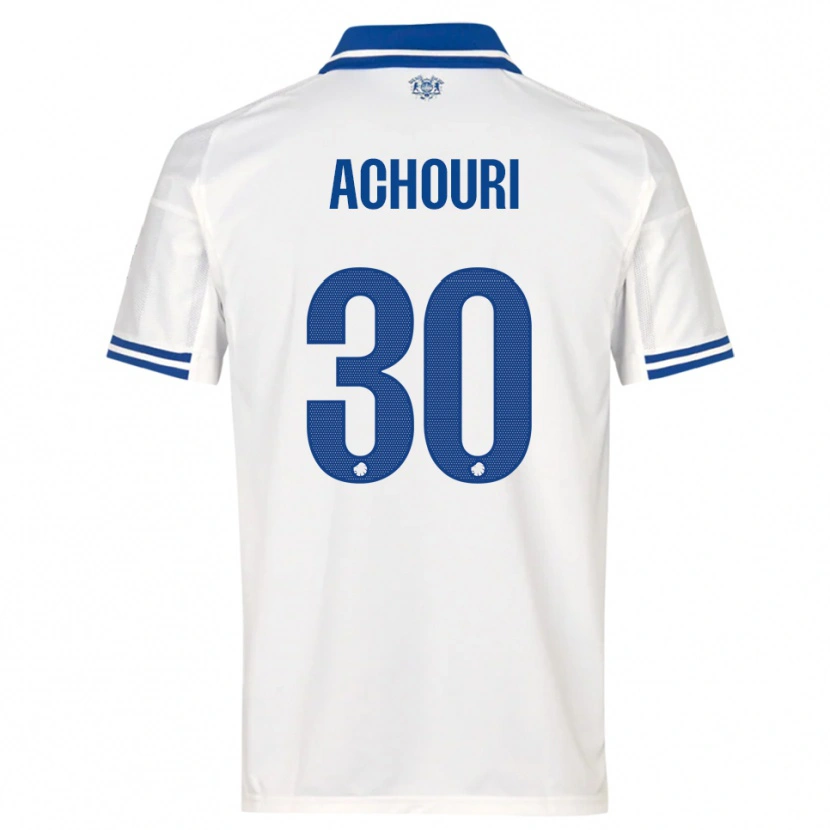 Danxen Kinder Elias Achouri #30 Weiß Blau Heimtrikot Trikot 2025/26 T-Shirt