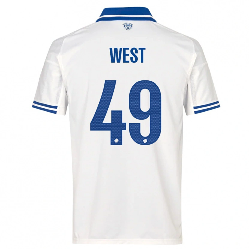 Danxen Kinder Liam West #49 Weiß Blau Heimtrikot Trikot 2025/26 T-Shirt