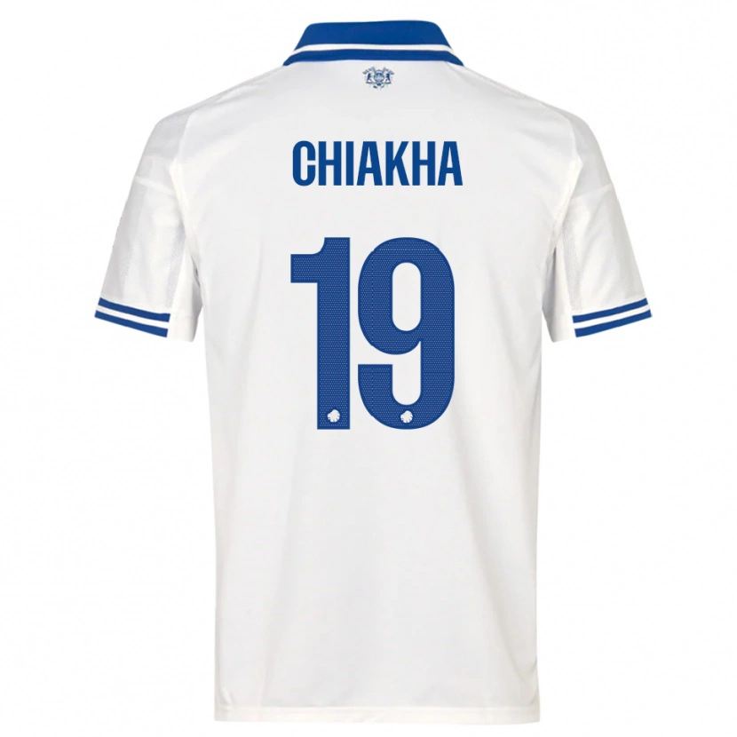 Danxen Kinder Amin Chiakha #19 Weiß Blau Heimtrikot Trikot 2025/26 T-Shirt