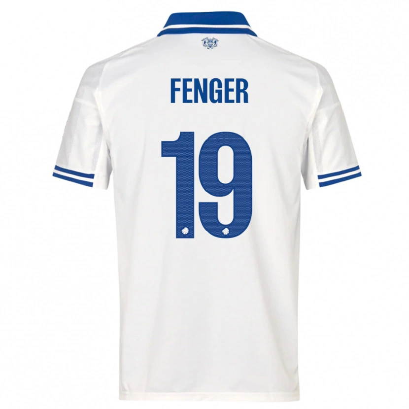 Danxen Kinder Oskar Fenger #19 Weiß Blau Heimtrikot Trikot 2025/26 T-Shirt