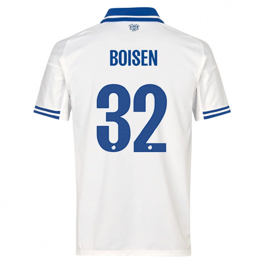 Danxen Kinder Frederikke Boisen #32 Weiß Blau Heimtrikot Trikot 2025/26 T-Shirt