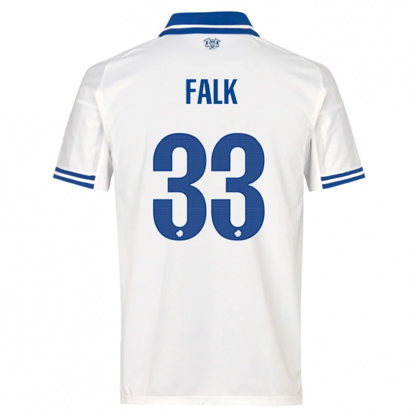 Danxen Kinder Rasmus Falk #33 Weiß Blau Heimtrikot Trikot 2025/26 T-Shirt