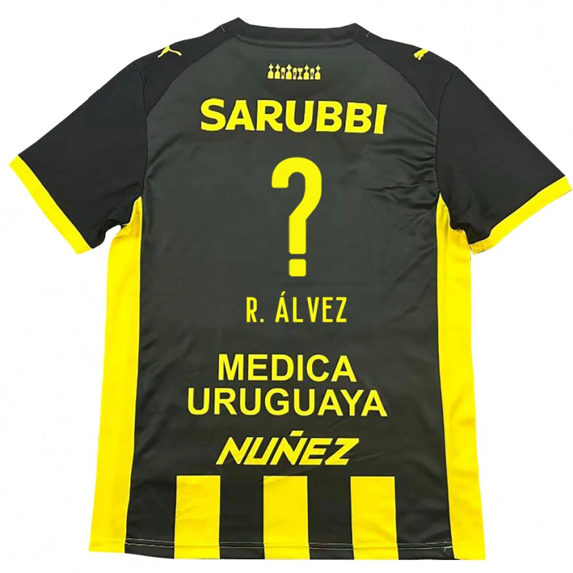 Danxen Kinder Rodrigo Álvez #0 Gelb Schwarz Heimtrikot Trikot 2025/26 T-Shirt