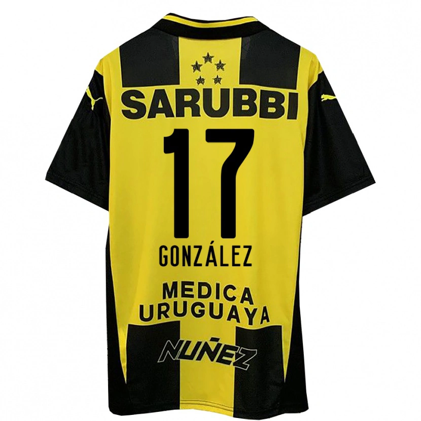 Danxen Kinder Luciano González #17 Gelb Schwarz Heimtrikot Trikot 2025/26 T-Shirt