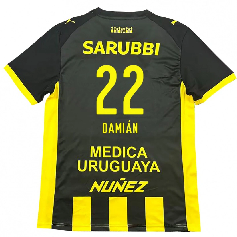 Danxen Kinder Damián Suárez #22 Gelb Schwarz Heimtrikot Trikot 2025/26 T-Shirt