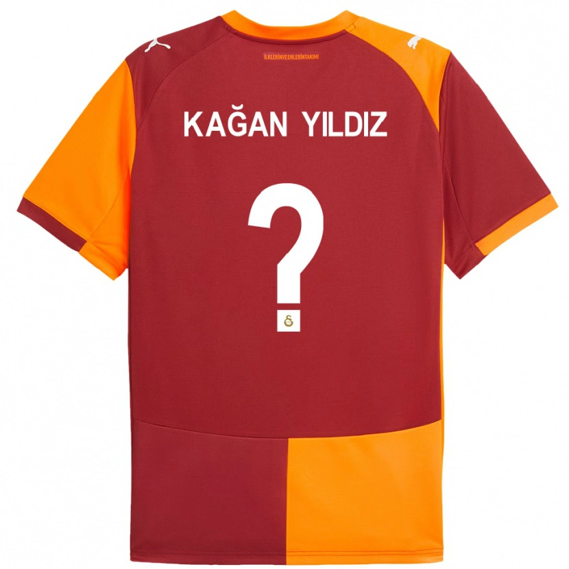 Danxen Kinder Onur Kağan Yıldız #0 Rot Orange Heimtrikot Trikot 2025/26 T-Shirt