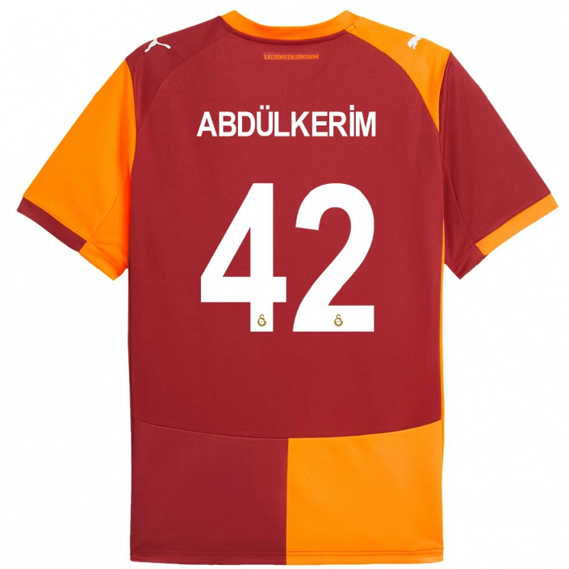 Danxen Kinder Abdülkerim Bardakcı #42 Rot Orange Heimtrikot Trikot 2025/26 T-Shirt