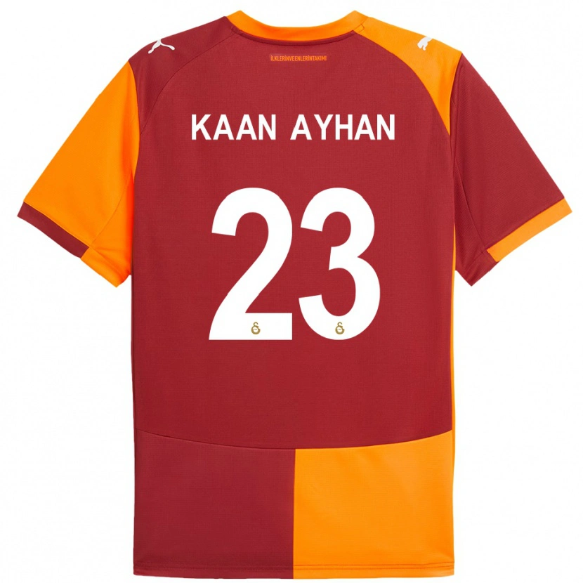 Danxen Kinder Kaan Ayhan #23 Rot Orange Heimtrikot Trikot 2025/26 T-Shirt