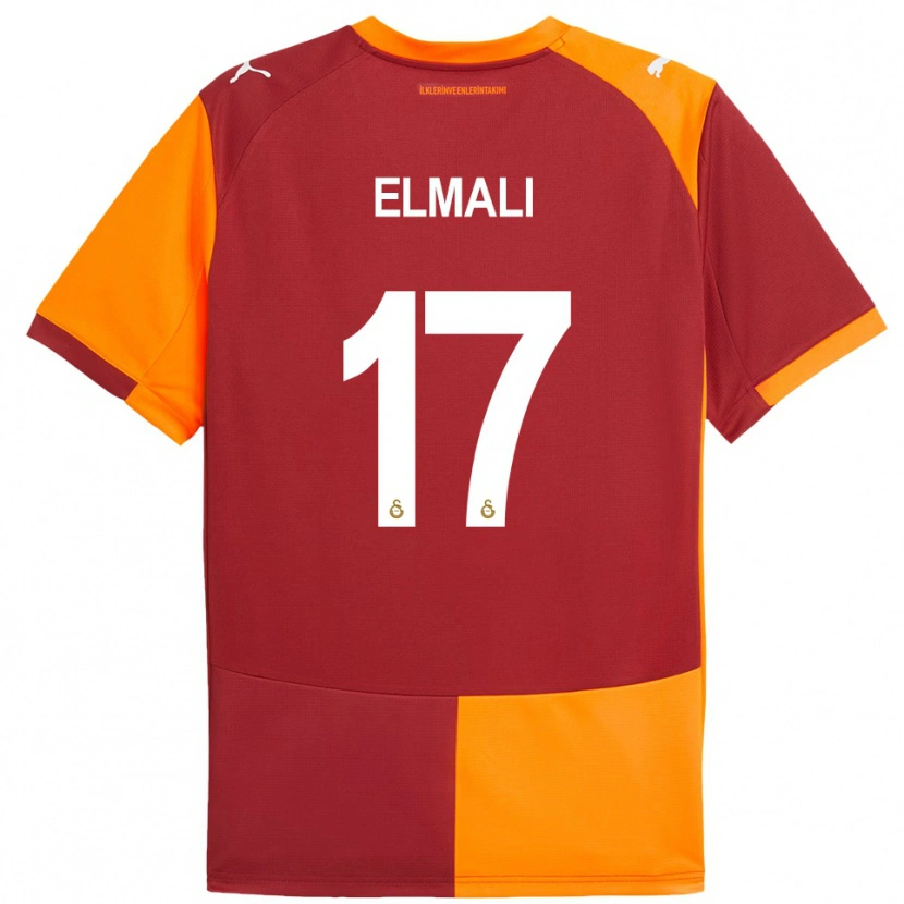 Danxen Kinder Eren Elmalı #17 Rot Orange Heimtrikot Trikot 2025/26 T-Shirt