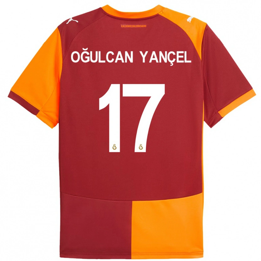 Danxen Kinder Necati Oğulcan Yançel #17 Rot Orange Heimtrikot Trikot 2025/26 T-Shirt