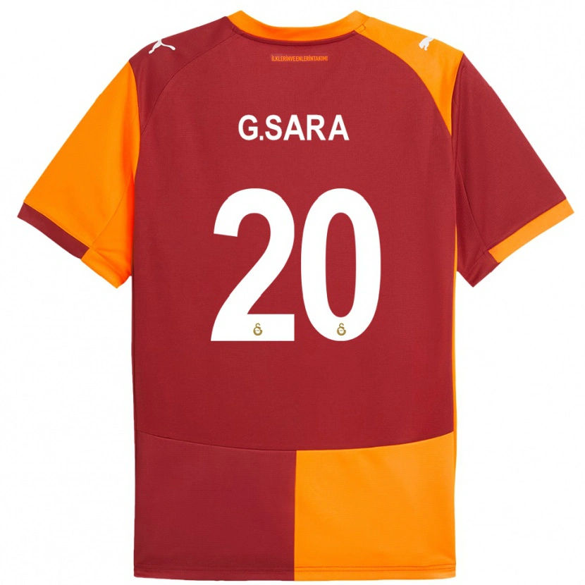 Danxen Kinder Gabriel Sara #20 Rot Orange Heimtrikot Trikot 2025/26 T-Shirt