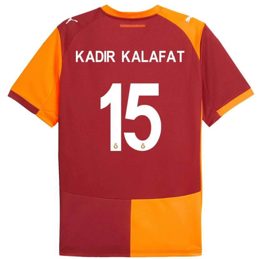 Danxen Kinder İsmail Kadir Kalafat #15 Rot Orange Heimtrikot Trikot 2025/26 T-Shirt