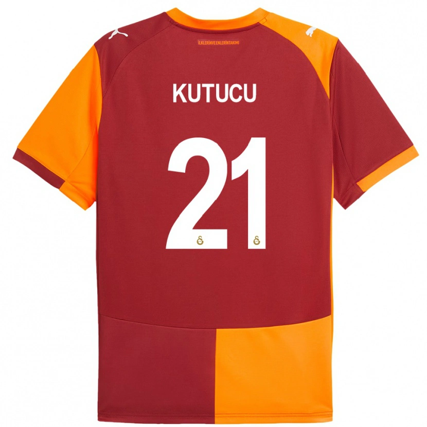Danxen Kinder Ahmed Kutucu #21 Rot Orange Heimtrikot Trikot 2025/26 T-Shirt