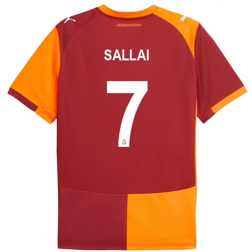 Danxen Kinder Roland Sallai #7 Rot Orange Heimtrikot Trikot 2025/26 T-Shirt