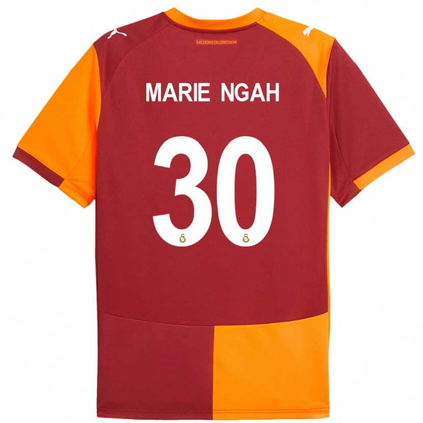 Danxen Kinder Marie Gisele Divine Ngah Manga #30 Rot Orange Heimtrikot Trikot 2025/26 T-Shirt