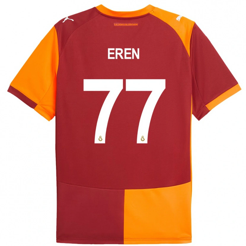 Danxen Kinder İrem Eren #77 Rot Orange Heimtrikot Trikot 2025/26 T-Shirt