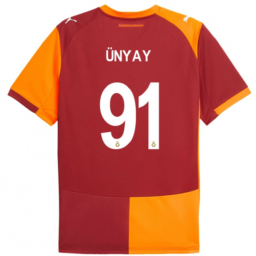 Danxen Kinder Arda Ünyay #91 Rot Orange Heimtrikot Trikot 2025/26 T-Shirt