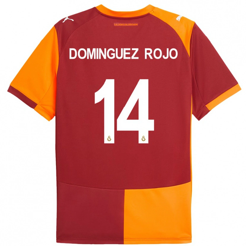 Danxen Kinder Laura Dominguez Rojo #14 Rot Orange Heimtrikot Trikot 2025/26 T-Shirt