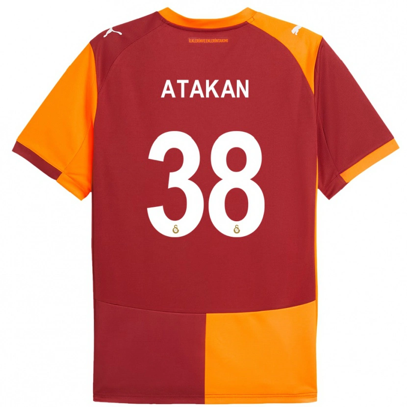 Danxen Kinder Atakan Ordu #38 Rot Orange Heimtrikot Trikot 2025/26 T-Shirt