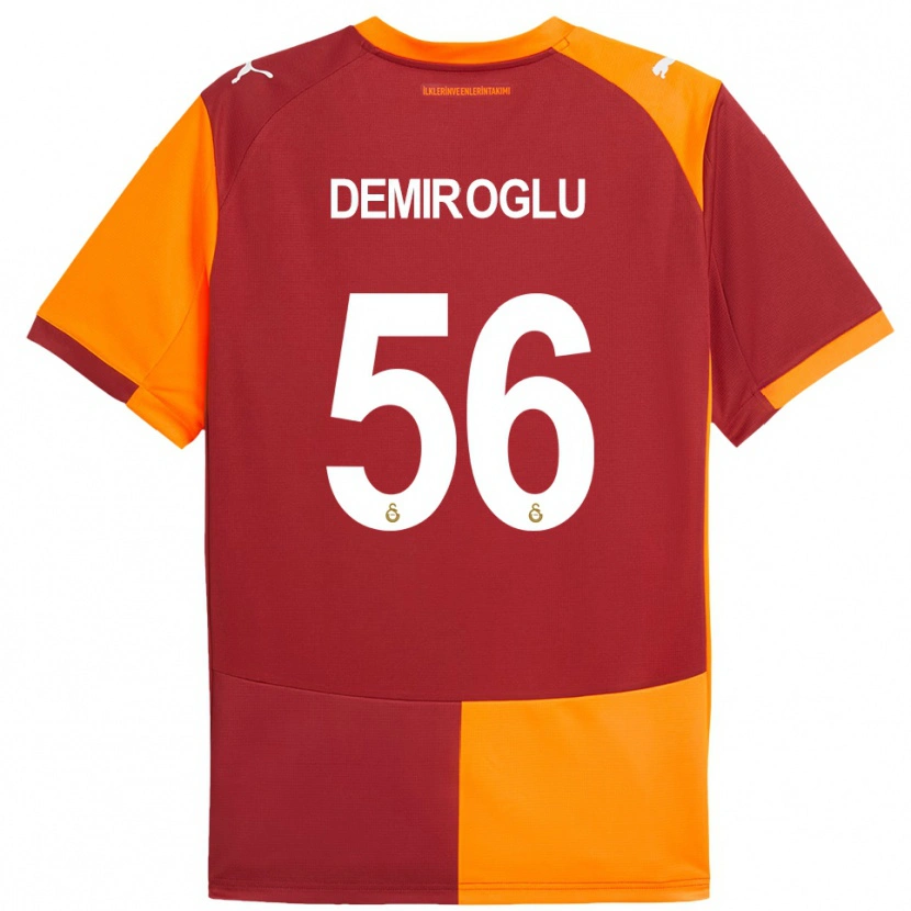Danxen Kinder Baran Demiroğlu #56 Rot Orange Heimtrikot Trikot 2025/26 T-Shirt