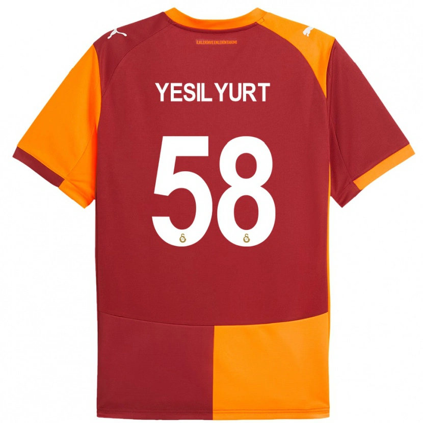 Danxen Kinder Ali Yeşilyurt #58 Rot Orange Heimtrikot Trikot 2025/26 T-Shirt