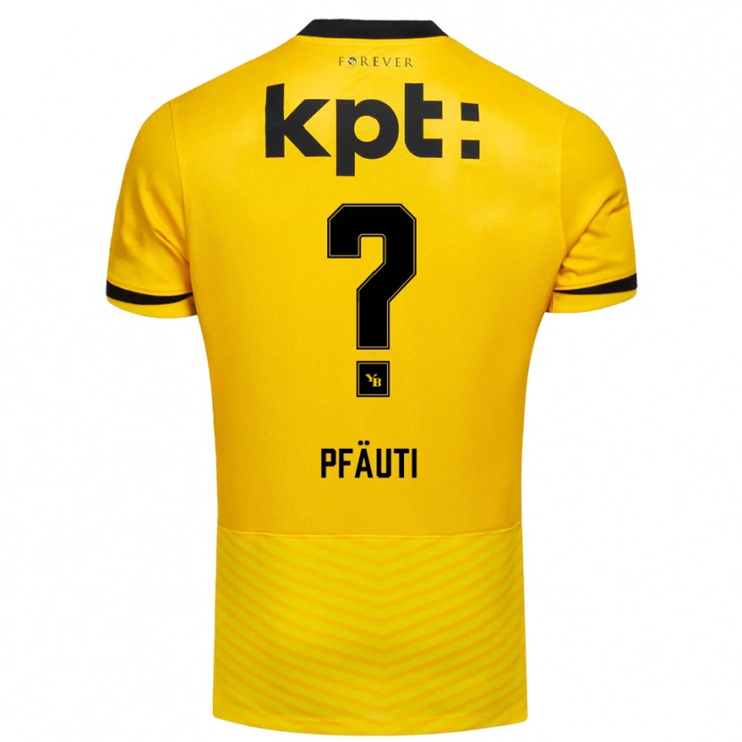 Danxen Kinder Noe Pfäuti #0 Gelb Schwarz Heimtrikot Trikot 2025/26 T-Shirt