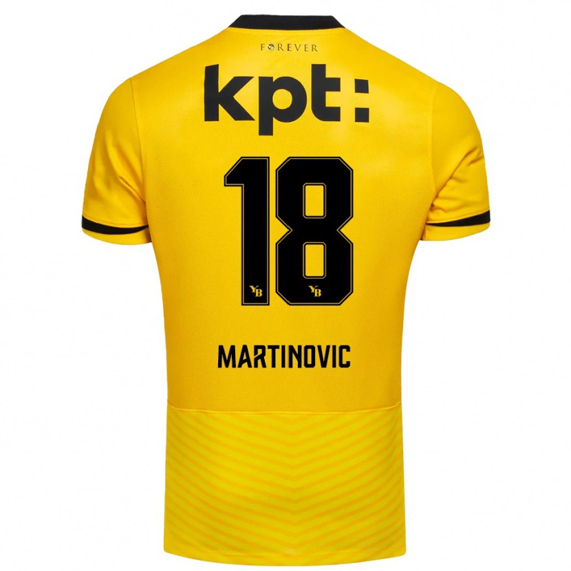 Danxen Kinder Denis Martinovic #18 Gelb Schwarz Heimtrikot Trikot 2025/26 T-Shirt