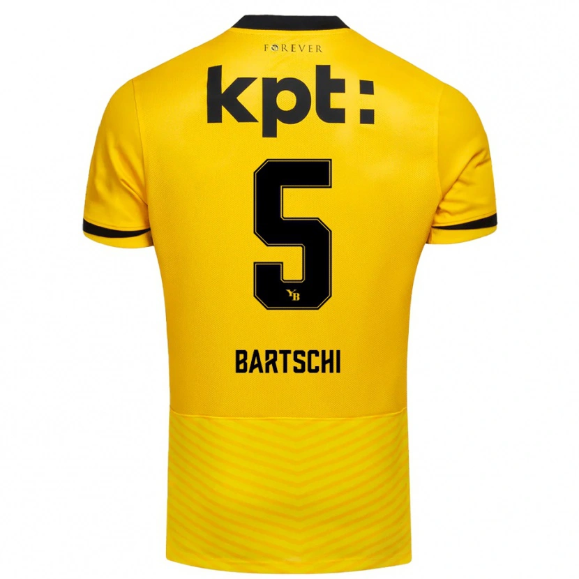 Danxen Kinder Lorena Bärtschi #5 Gelb Schwarz Heimtrikot Trikot 2025/26 T-Shirt
