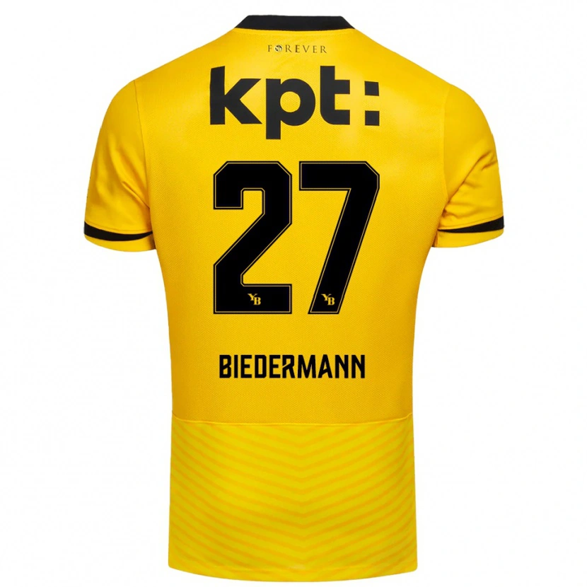 Danxen Kinder Tamara Biedermann #27 Gelb Schwarz Heimtrikot Trikot 2025/26 T-Shirt