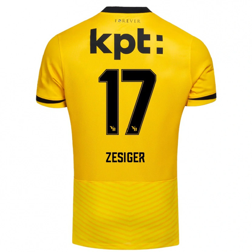 Danxen Kinder Navin Zesiger #17 Gelb Schwarz Heimtrikot Trikot 2025/26 T-Shirt