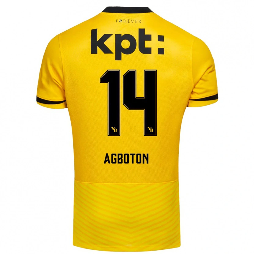 Danxen Kinder Marc-Alexis Agboton #14 Gelb Schwarz Heimtrikot Trikot 2025/26 T-Shirt