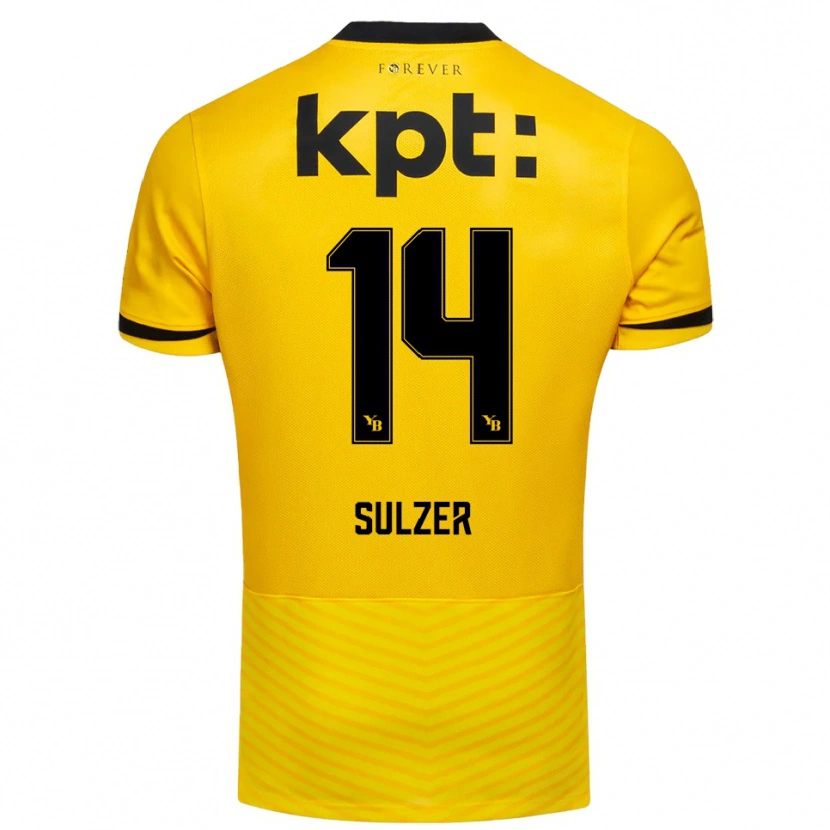 Danxen Kinder Ilija Sulzer #14 Gelb Schwarz Heimtrikot Trikot 2025/26 T-Shirt