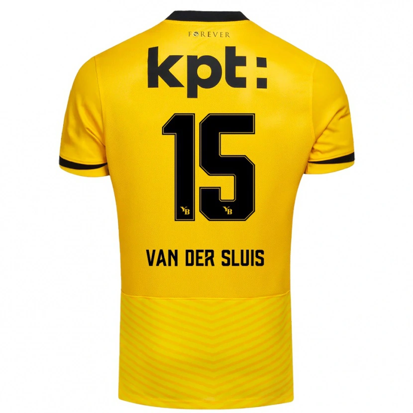 Danxen Kinder Gennaro Van Der Sluis #15 Gelb Schwarz Heimtrikot Trikot 2025/26 T-Shirt