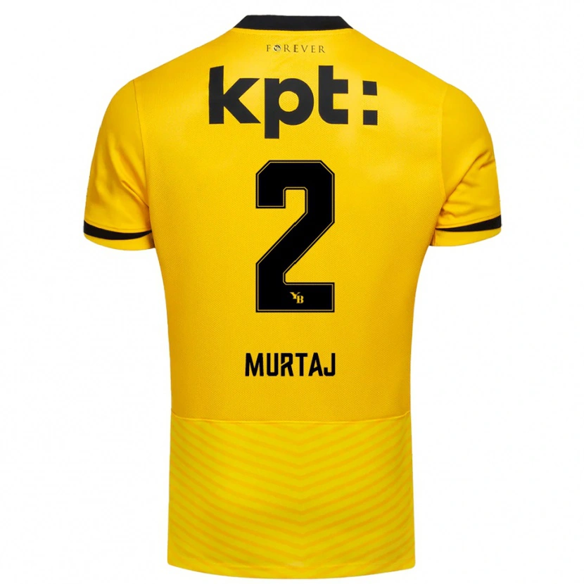 Danxen Kinder Auron Murtaj #2 Gelb Schwarz Heimtrikot Trikot 2025/26 T-Shirt