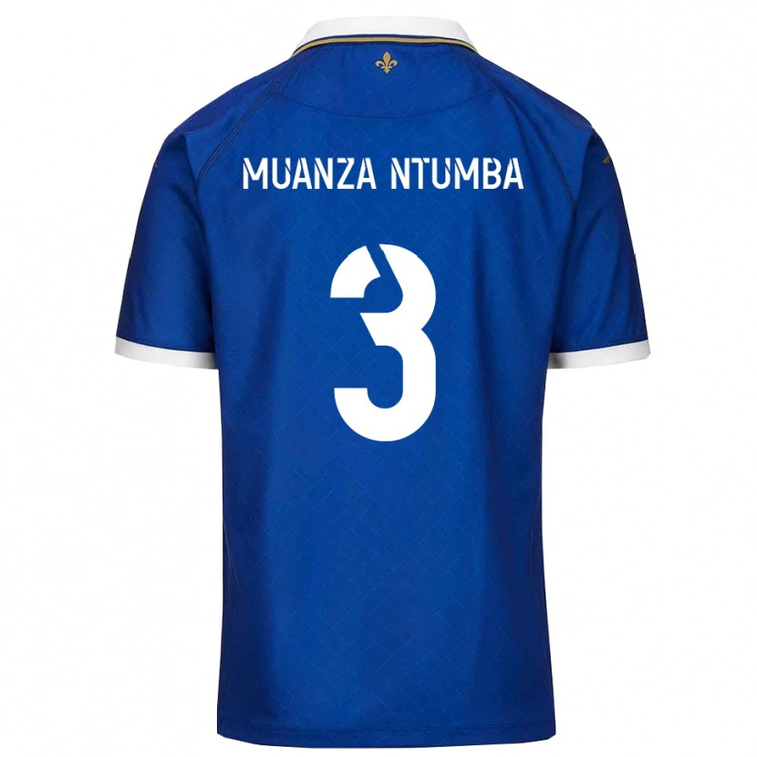 Danxen Kinder Olivier Muanza Ntumba #3 Blau Gold Heimtrikot Trikot 2025/26 T-Shirt