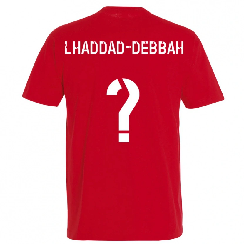 Danxen Kinder Yanis Lhaddad-Debbah #0 Rot Gelb Heimtrikot Trikot 2025/26 T-Shirt