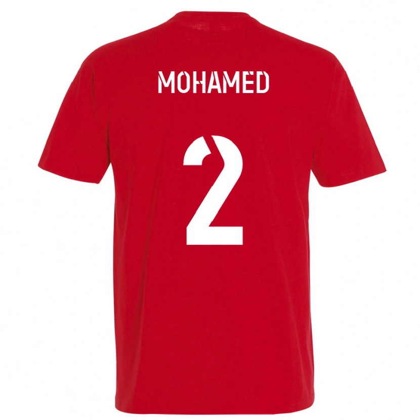 Danxen Kinder Yanis Mohamed #2 Rot Gelb Heimtrikot Trikot 2025/26 T-Shirt