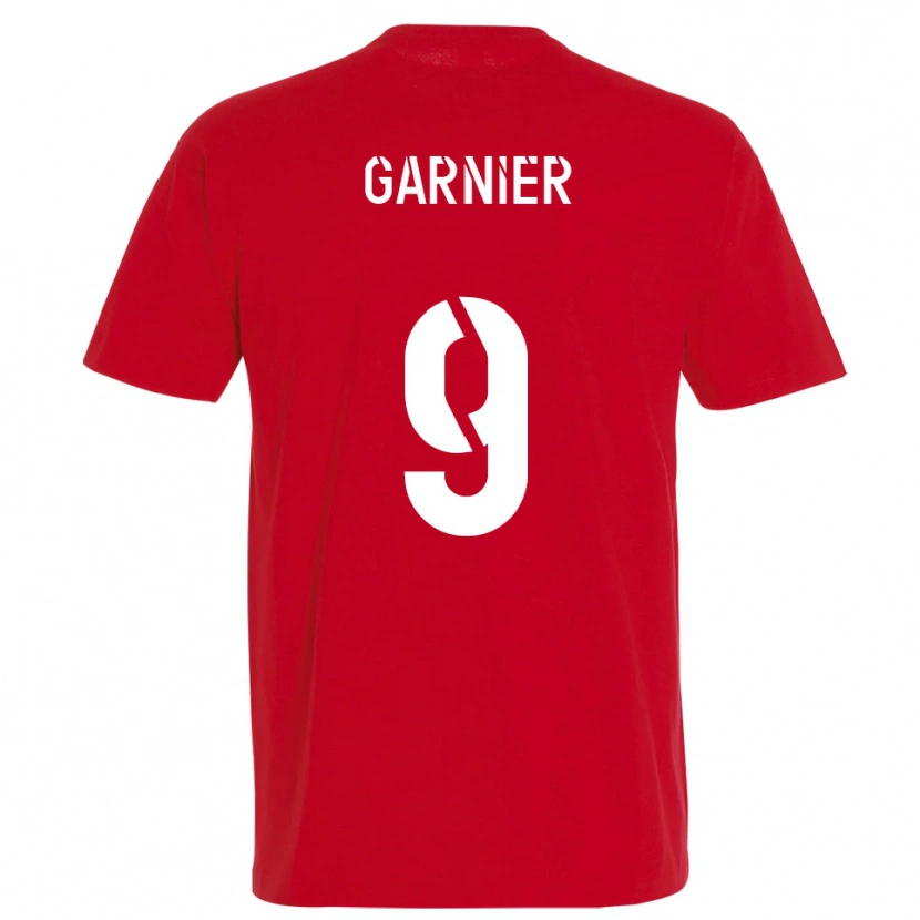 Danxen Kinder Thomas Garnier #9 Rot Gelb Heimtrikot Trikot 2025/26 T-Shirt