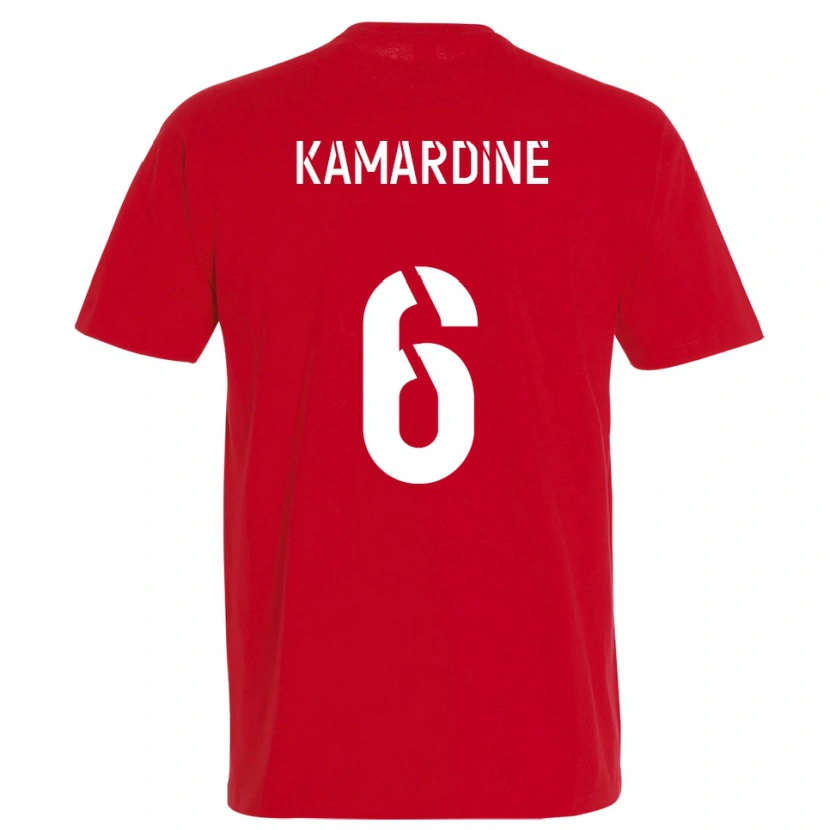 Danxen Kinder Mohamed Kamardine #6 Rot Gelb Heimtrikot Trikot 2025/26 T-Shirt