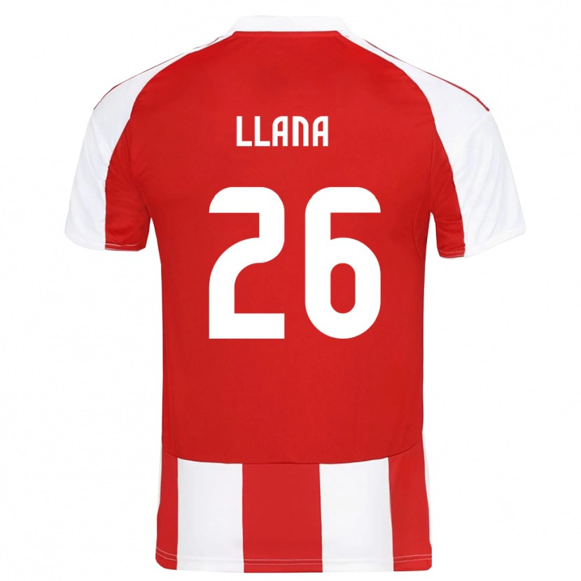 Danxen Kinder Andreas Llana #26 Rot Weiß Heimtrikot Trikot 2025/26 T-Shirt
