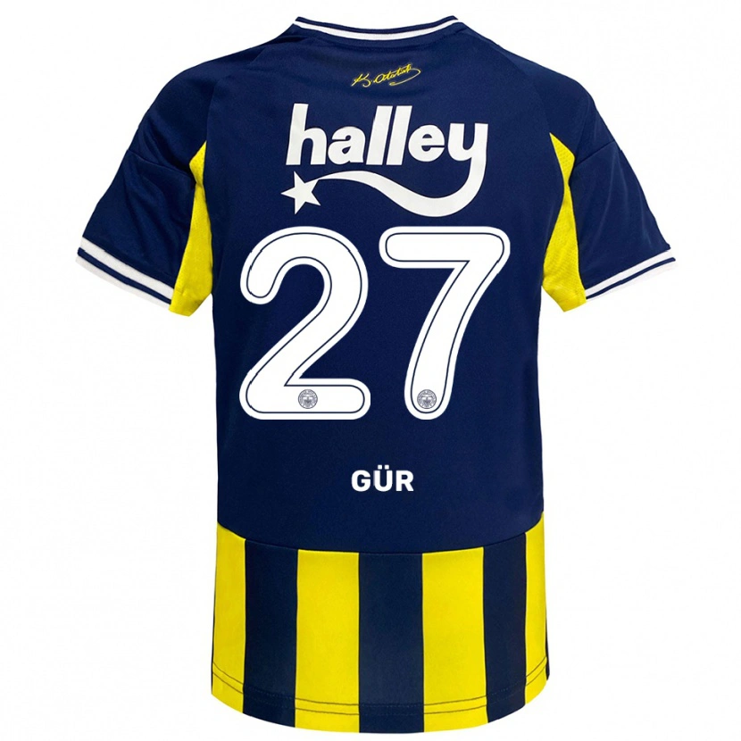 Danxen Kinder Ata Gür #27 Gelb Marineblau Weiß Heimtrikot Trikot 2025/26 T-Shirt
