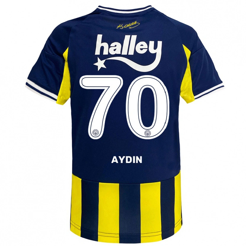 Danxen Kinder Oğuz Aydın #70 Gelb Marineblau Weiß Heimtrikot Trikot 2025/26 T-Shirt