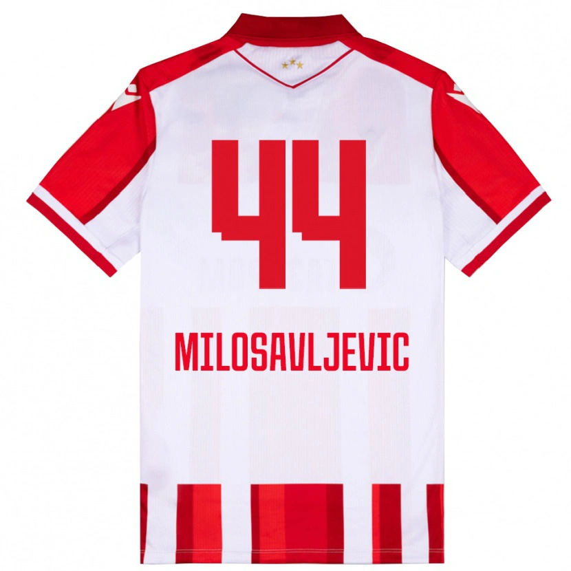 Danxen Kinder Veljko Milosavljevic #44 Rot Weiß Heimtrikot Trikot 2025/26 T-Shirt