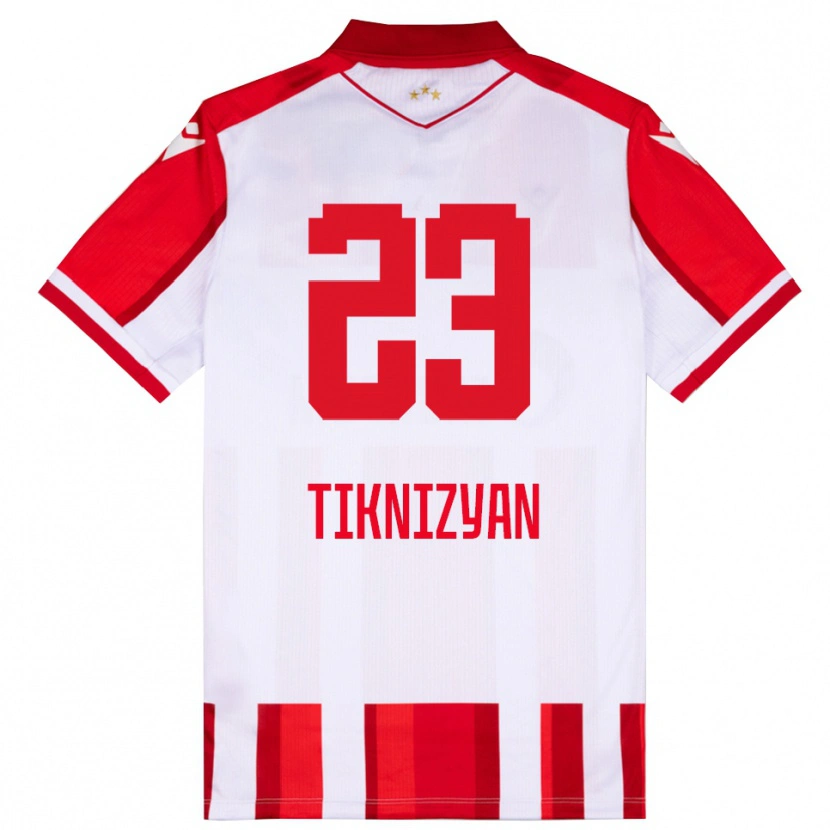 Danxen Kinder Nair Tiknizyan #23 Rot Weiß Heimtrikot Trikot 2025/26 T-Shirt