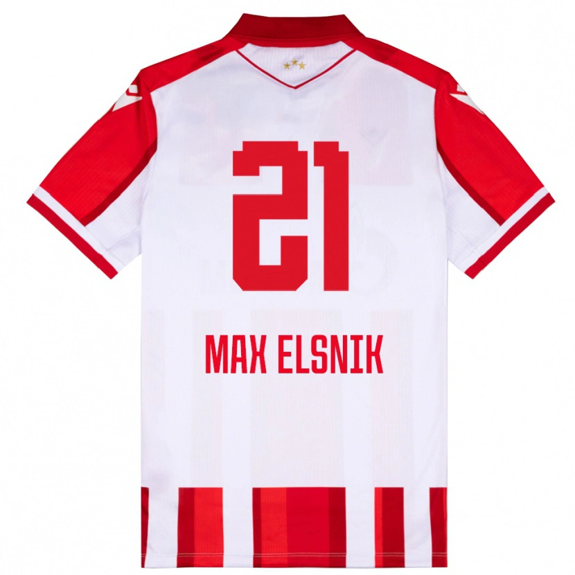 Danxen Kinder Timi Max Elsnik #21 Rot Weiß Heimtrikot Trikot 2025/26 T-Shirt