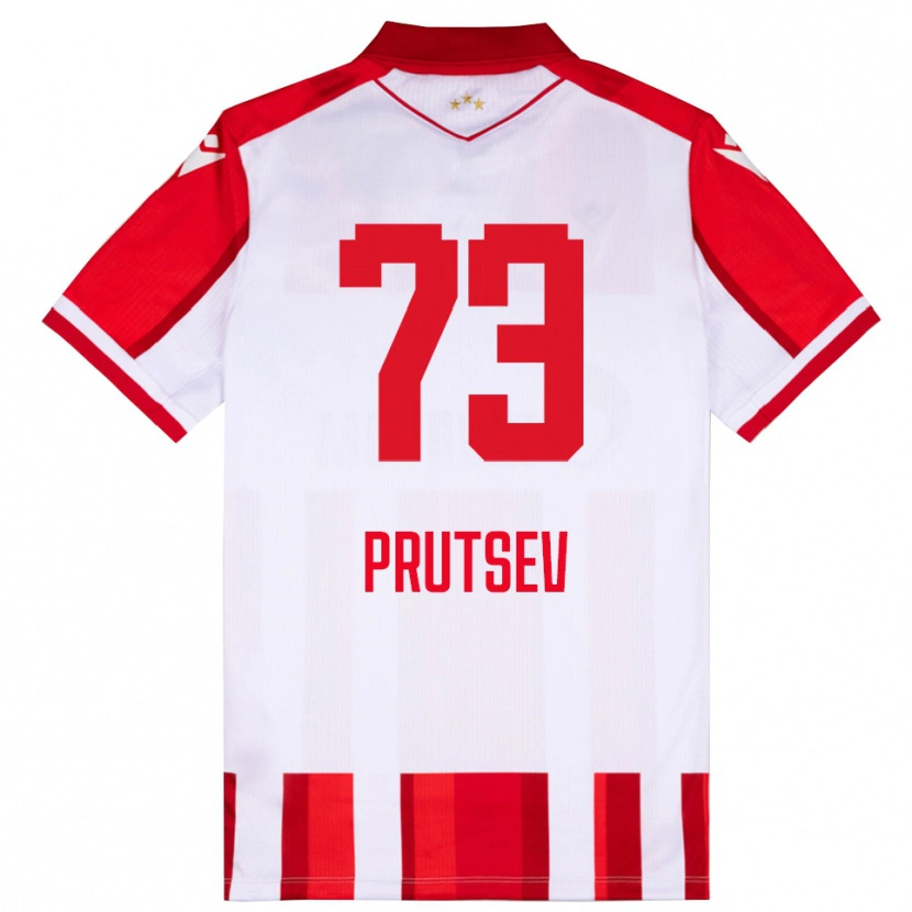 Danxen Kinder Egor Prutsev #73 Rot Weiß Heimtrikot Trikot 2025/26 T-Shirt