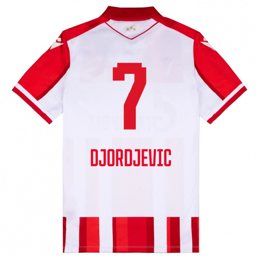 Danxen Kinder Uros Djordjevic #7 Rot Weiß Heimtrikot Trikot 2025/26 T-Shirt