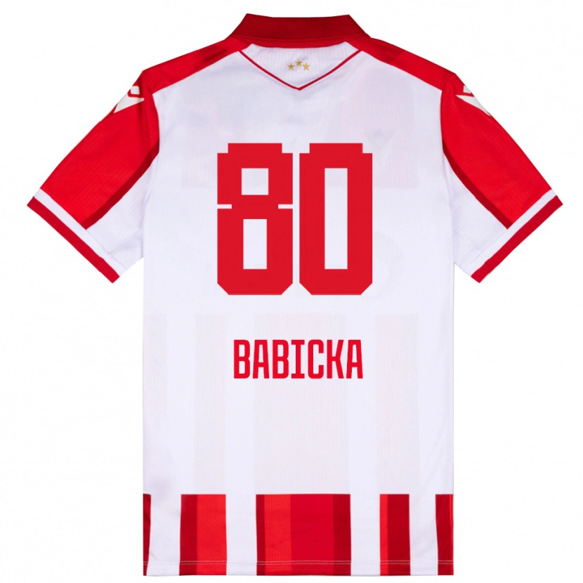 Danxen Kinder Shavy Babicka #80 Rot Weiß Heimtrikot Trikot 2025/26 T-Shirt
